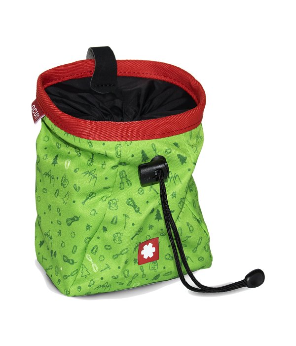 Ocún pytel na magnezium Lucky + Belt, zelená/červená